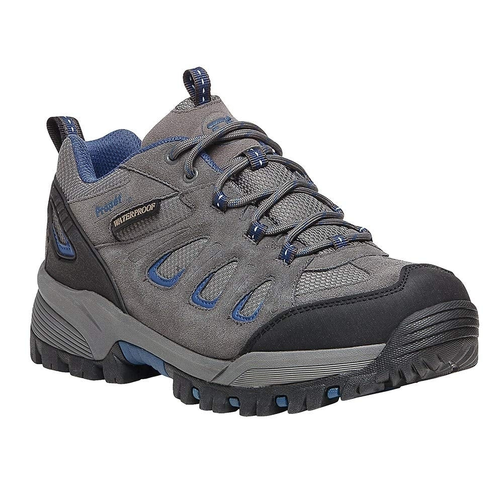 Propet Men's Ridge Walker Low Hiking Shoe Grey/Blue - M3598GRB  GREY/BLUE Image 1