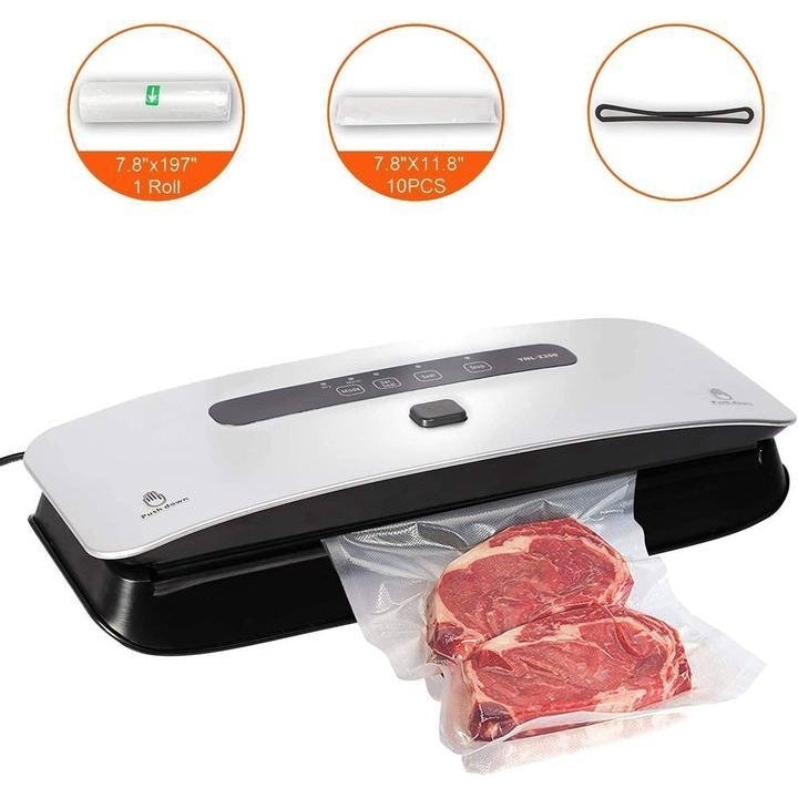 Food Vacuum Sealer Machine Strong Suction Power Dry and Moist Mode Starter Kit for Food Preservation Image 2