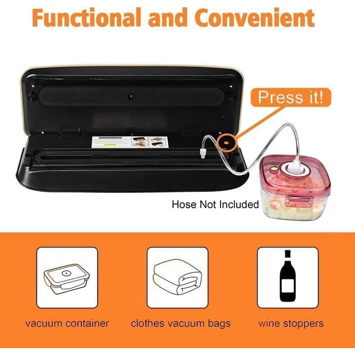 Food Vacuum Sealer Machine Strong Suction Power Dry and Moist Mode Starter Kit for Food Preservation Image 6