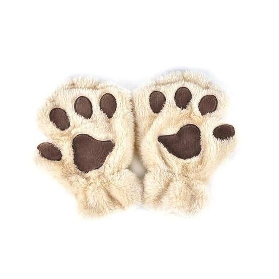 Winter Lovely Half Cover Paw Bear Cat Claw Gloves Short Finger Image 1