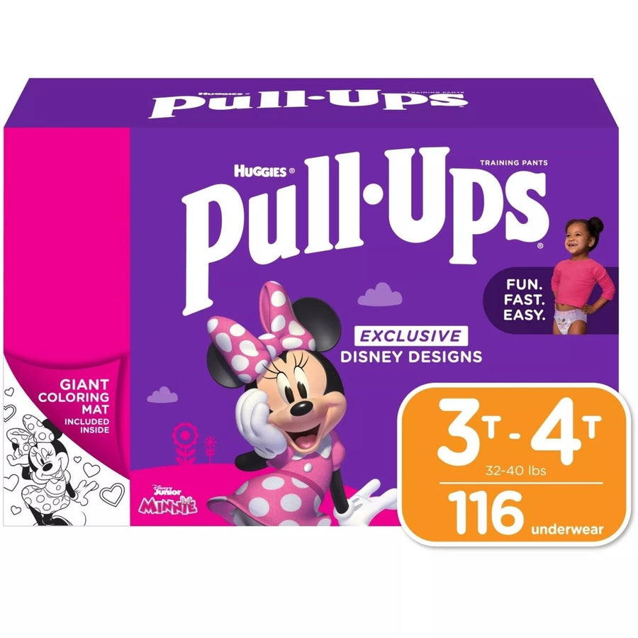 Huggies Pull-Ups Potty Training Pants for Girls 3T-4T 32-40 Pounds (116 Count) Image 1