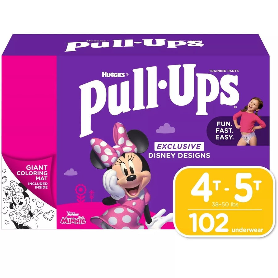 Huggies Pull-Ups Potty Training Pants for Girls 4T-5T 35-50 Pounds (102 Count) Image 1