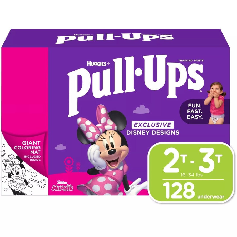 Huggies Pull-Ups Potty Training Pants for Girls 2T-3T 18-34 Pounds (128 Count) Image 1