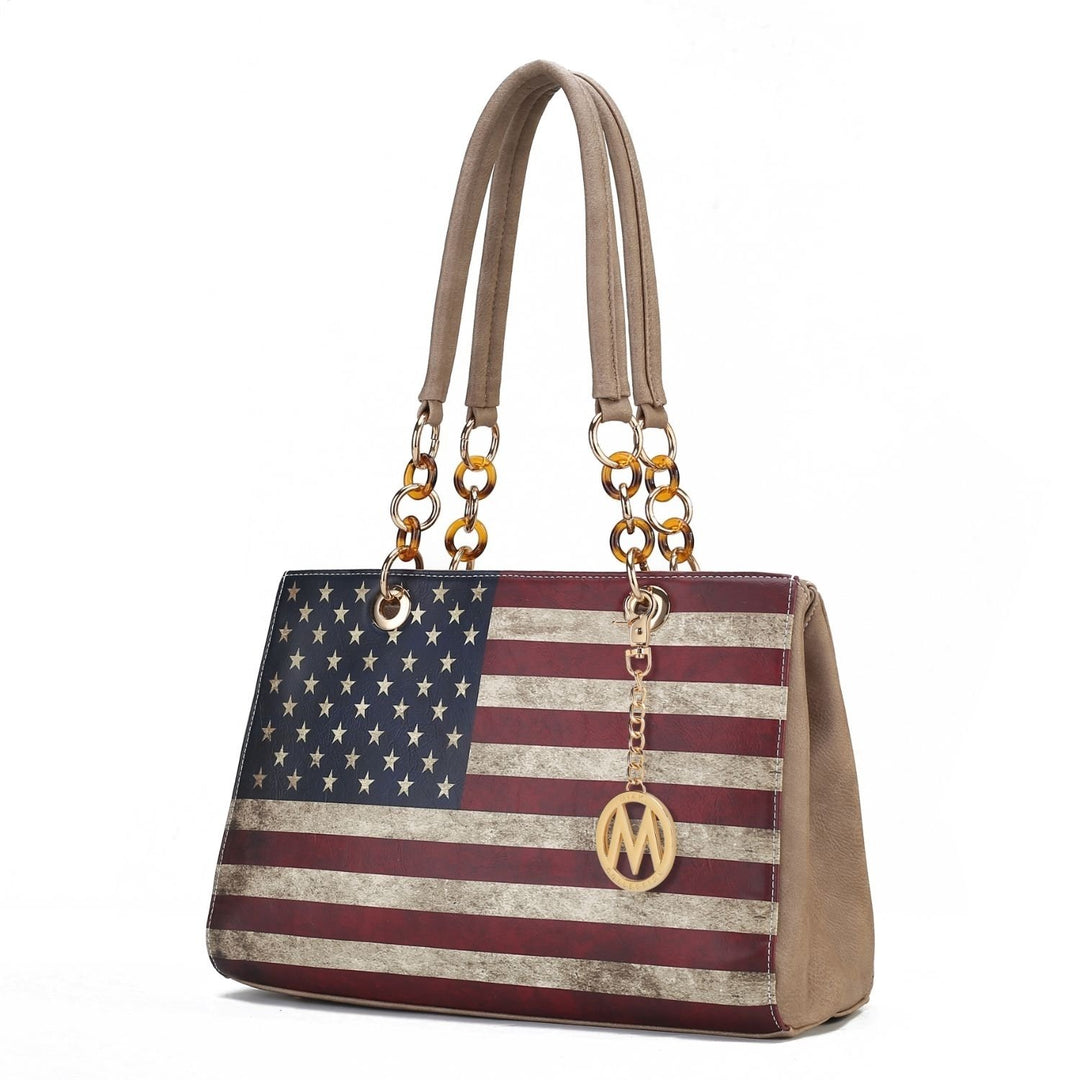 MKF Collection Nevaeh Vegan Leather Crossbody patriotic pattern Womens Shoulder Bag by Mia K Image 10