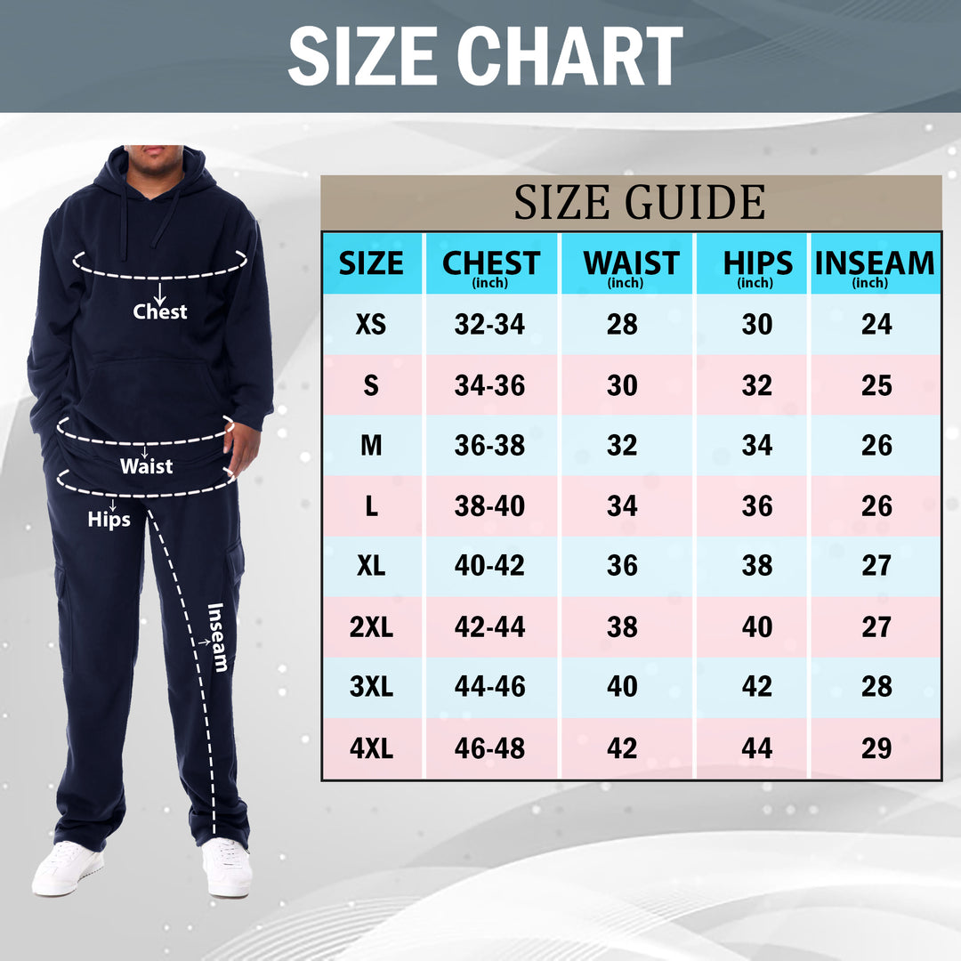 Mens Athletic Cargo Jogger Tracksuit Fleece Hoodie Soft Fabric Breathable Size S-XXL Image 7