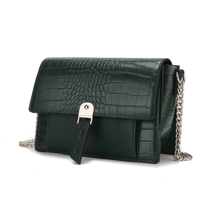 Hope Crocodile Embossed Vegan Leather Crossbody Womens Shoulder Bag by Mia K Image 1