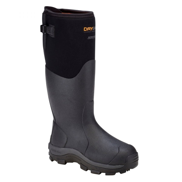 Dryshod Womens Haymaker Gusset Pull On Farm Boot Black/Orange - HAYG-WH-BK ONE SIZE BLACK/ORANGE Image 2