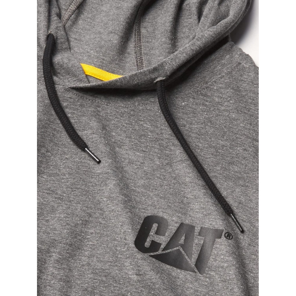 Caterpillar Work Wear Mens UPF Hooded Banner Long Sleeve T-Shirt Dark Heather Gray - 1510425-10123  HEATHER GRAY Image 2