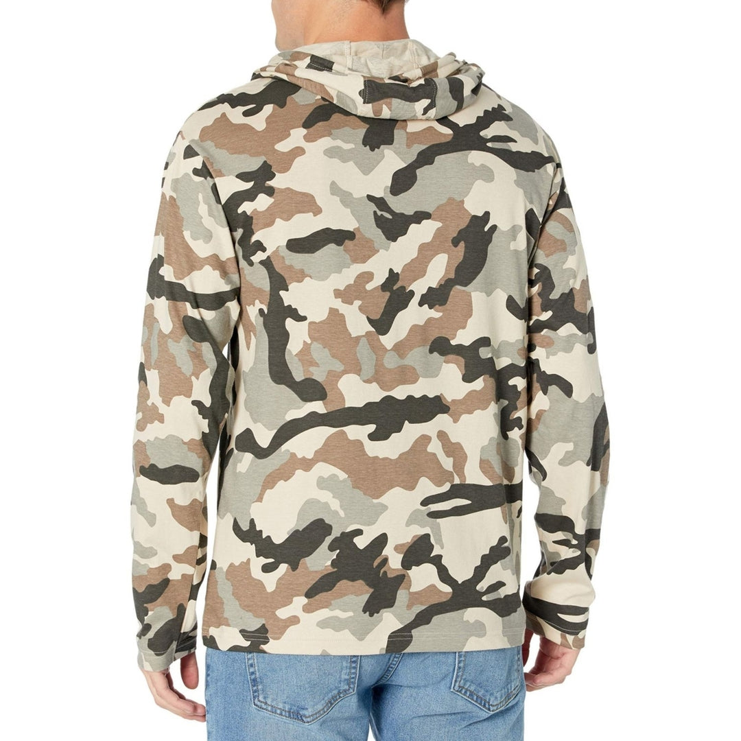 Caterpillar Work Wear Mens UPF Hooded Banner Long Sleeve T-Shirt Neo Camo - 1510425-12375  Neo Camo Image 3