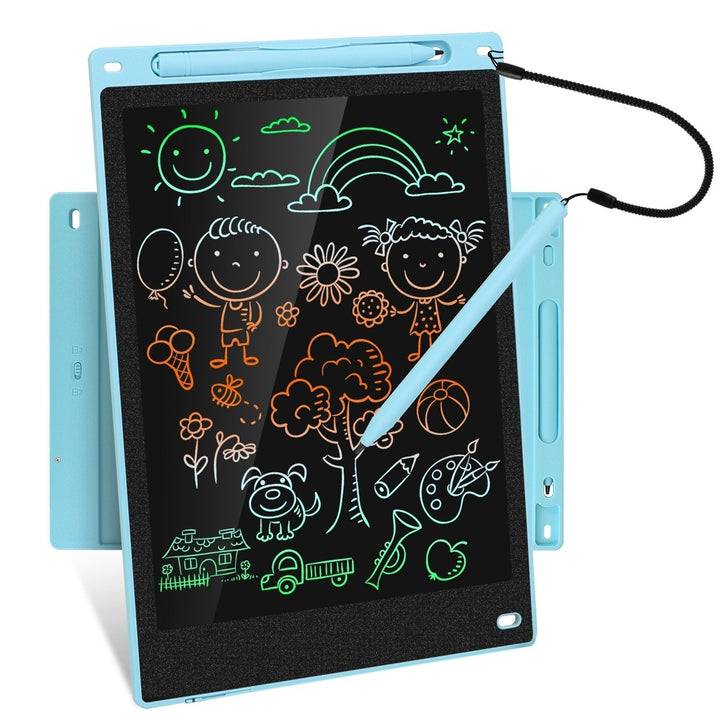 10in LCD Writing Tablet Doodle Board Rainbow Colorful Educational Drawing Pad Image 1