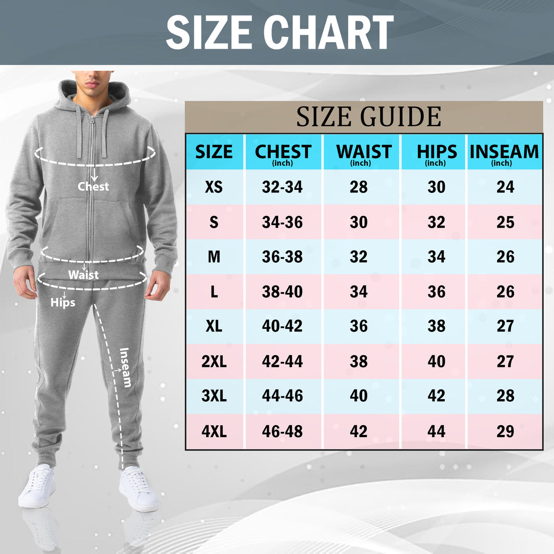 Mens Casual Jogging Track Suit 2 Sets Zip Up Jogger Athletic Activewear Size M Image 4