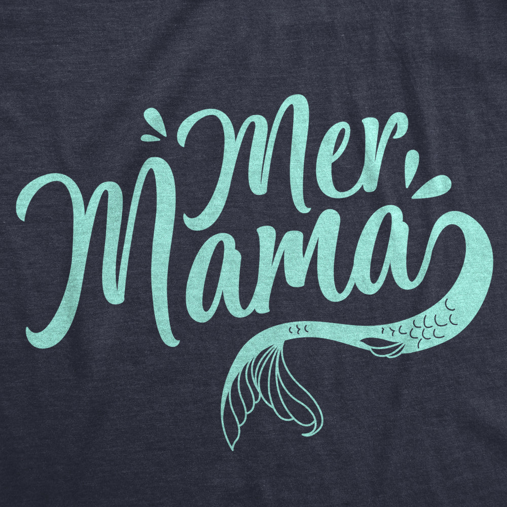 Womens MerMama Tshirt Funny Mothers Day Mermaid Tee Image 2