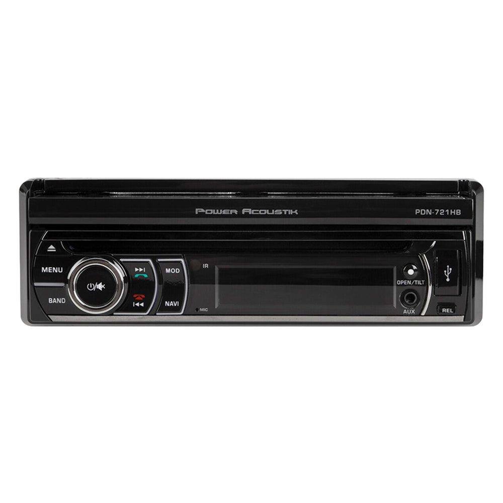 Power Acoustik Single DIN Bluetooth In-Dash DVD/CD/AM/FM Car Stereo Receiver w/ 7" Touchscreen and Navigation BLACK Image 2