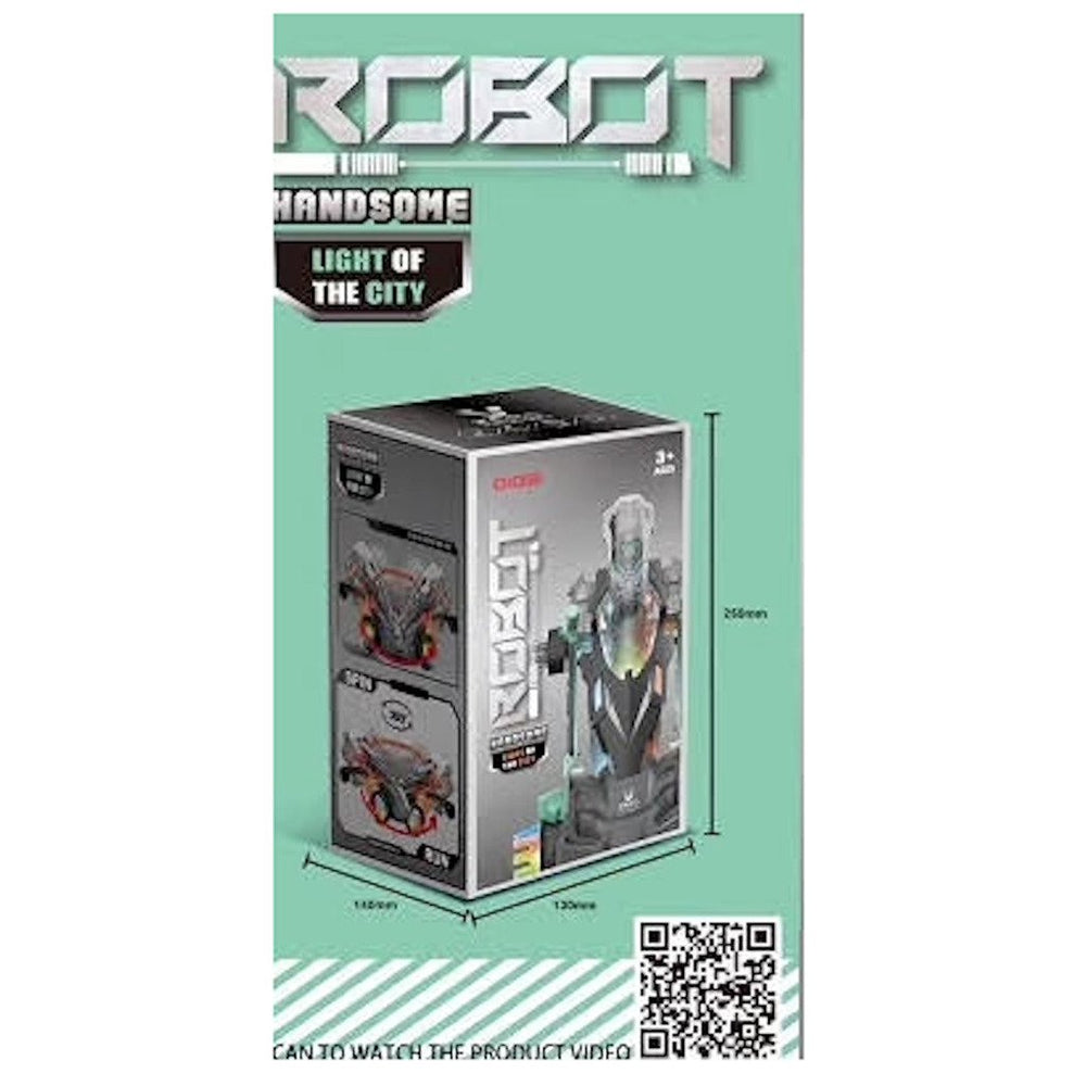 ROBOT TRANSFORMING INTO CAR LIGHT UP WITH SOUND spinning moving boy toys TY528 Image 2