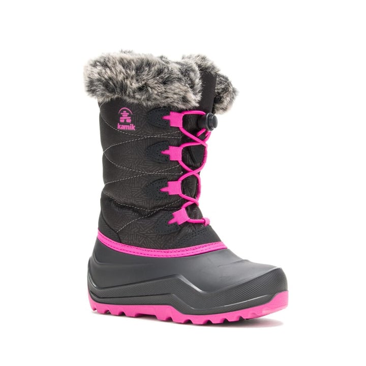 Kamik Snowgypsy 4 Winter Boot Black/Rose Girls Size 12 Insulated Waterproof Image 1