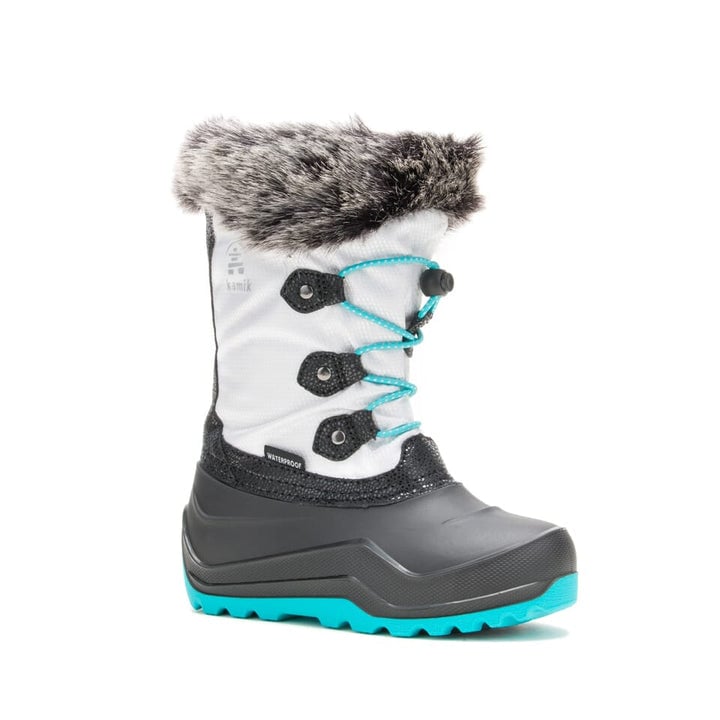 Kamik Girls The Powdery 3 Winter Boot White NF4421-WHT Waterproof Size 12 Image 1