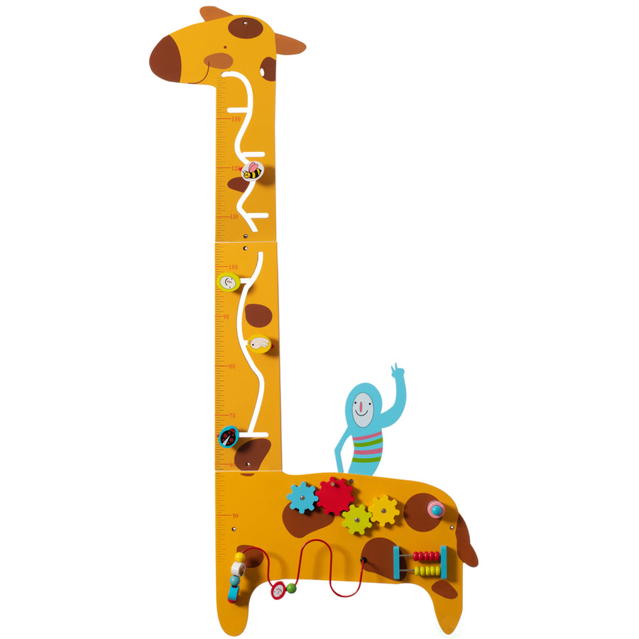 Wooden Giraffe Growth Chart Sensory Wall Game Activity Toy for Kids Nursery Image 1