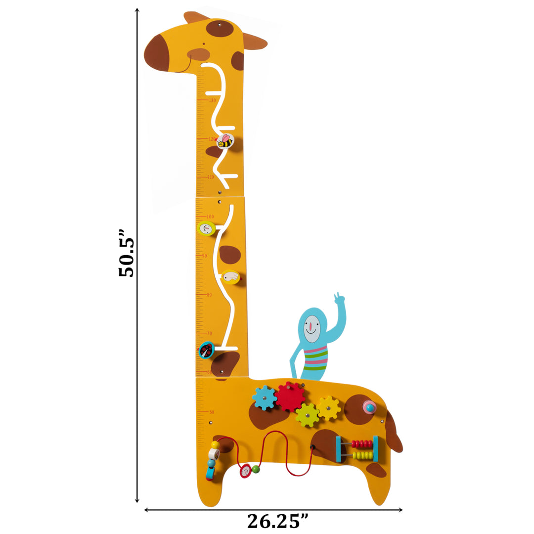 Wooden Giraffe Growth Chart Sensory Wall Game Activity Toy for Kids Nursery Image 4