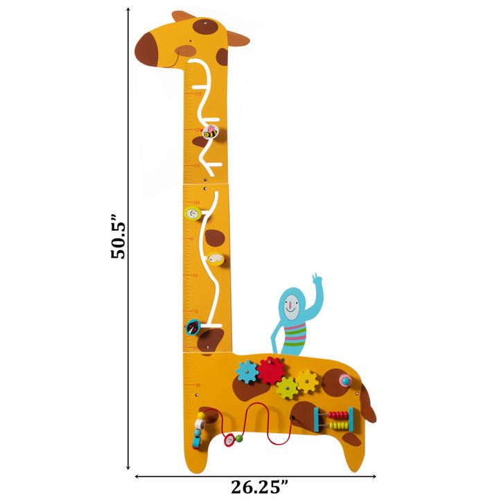 Wooden Giraffe Growth Chart Sensory Wall Game Activity Toy for Kids Nursery Image 4