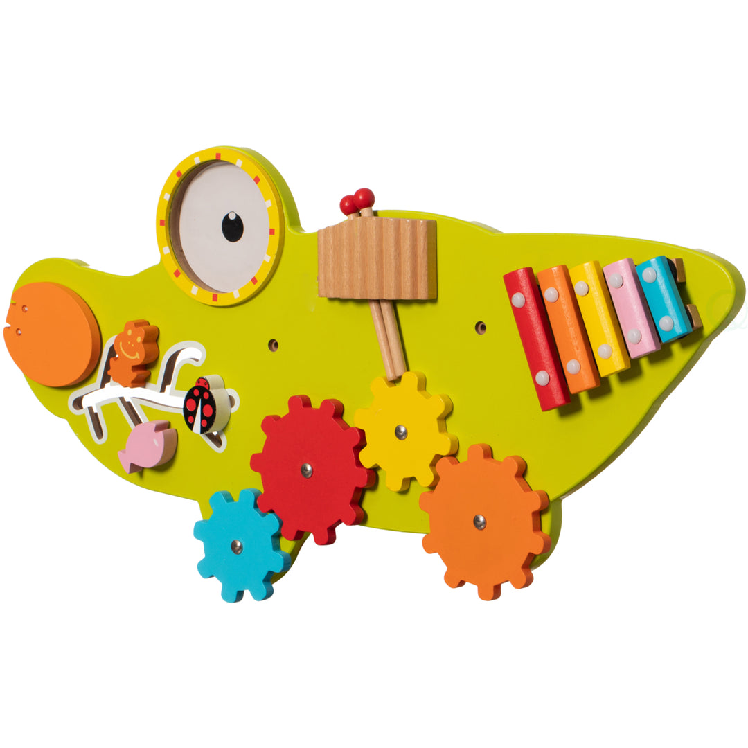 Wooden Alligator Sensory Activity Wall Toy for Playroom Nursery Preschool Image 11