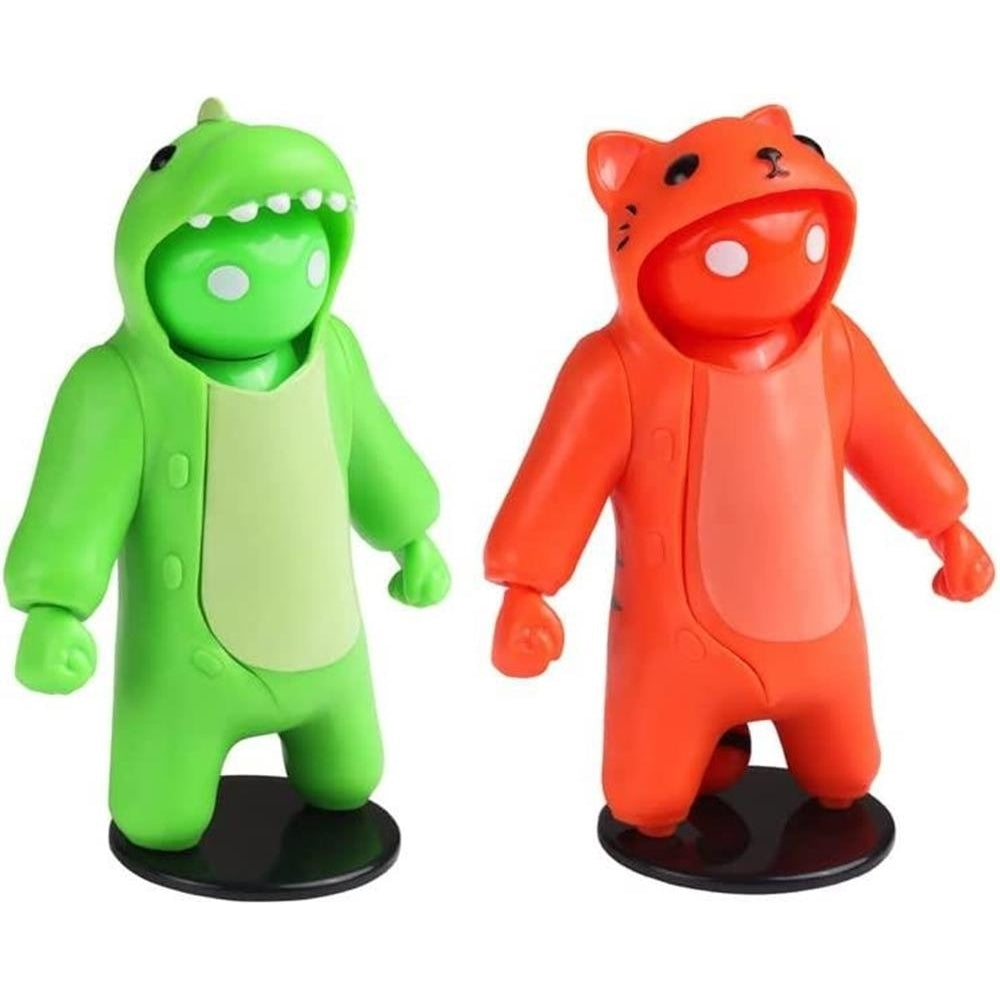Gang Beasts Red Cat Green Dinosaur Suit 2pk Action Figures Game Fighter Characters Set PMI International Image 2