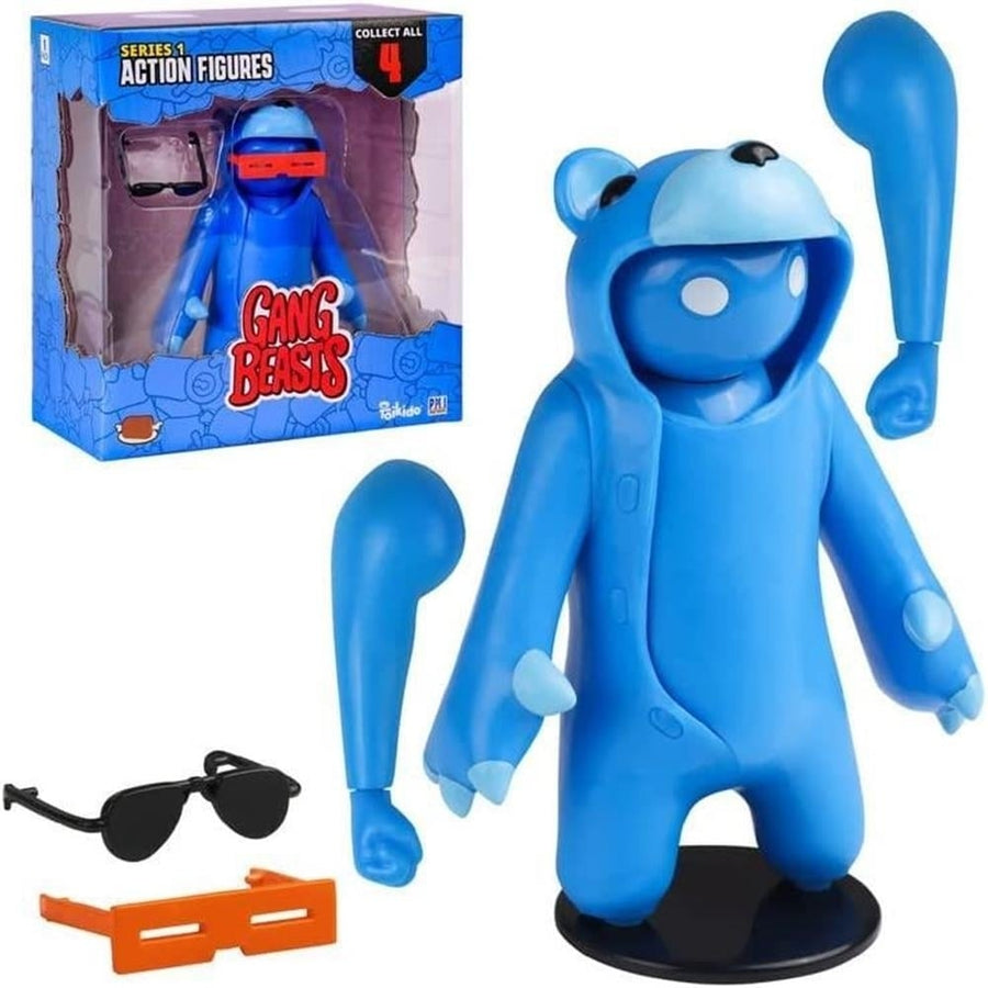 Gang Beasts Blue Bear Costume Fighter Accessories Gamer Character Figure PMI International Image 1
