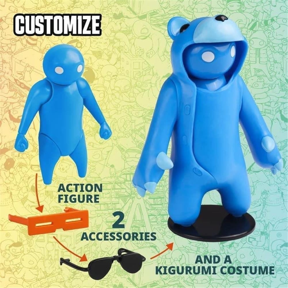 Gang Beasts Blue Bear Costume Fighter Accessories Gamer Character Figure PMI International Image 4