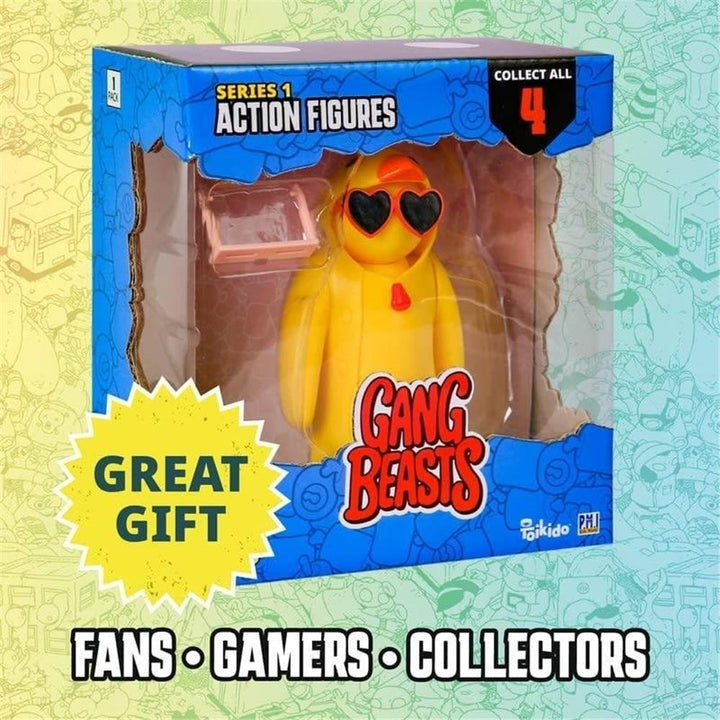 Gang Beasts Yellow Chicken Costume Video Game Fighter Character Figure PMI International Image 4