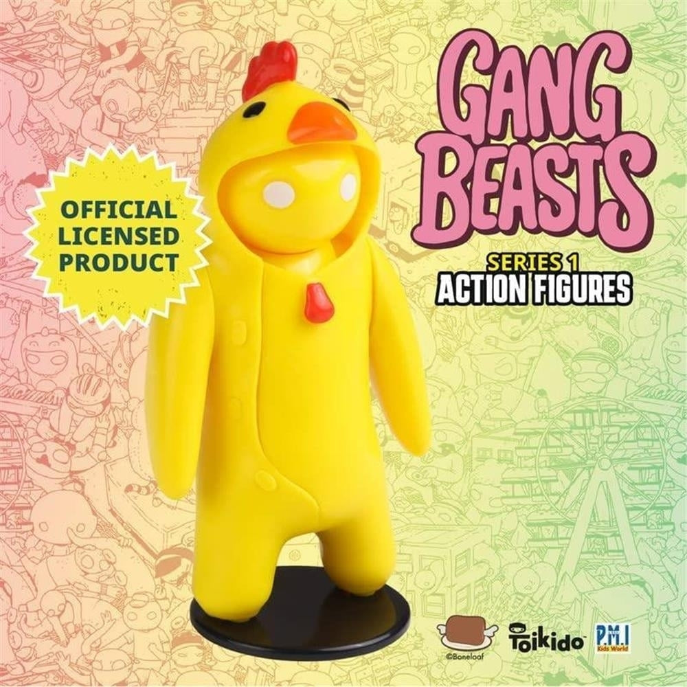 Gang Beasts Yellow Chicken Costume Video Game Fighter Character Figure PMI International Image 4