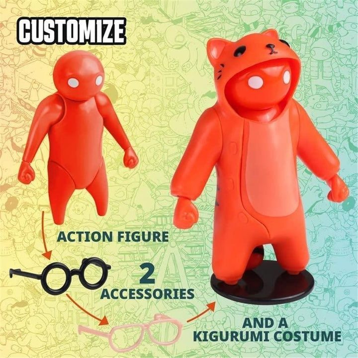 Gang Beasts Red Cat Costume Character Action Figure Video Game Fighter PMI International Image 4