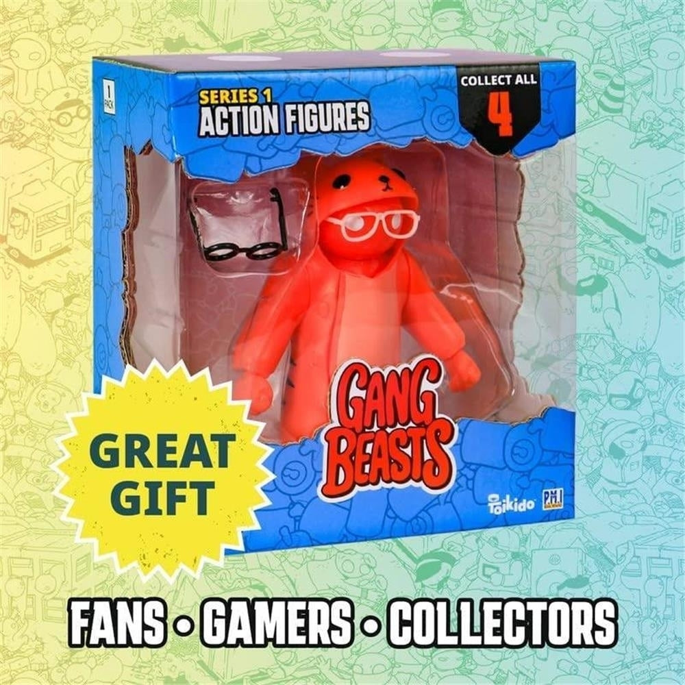 Gang Beasts Red Cat Costume Character Action Figure Video Game Fighter PMI International Image 4
