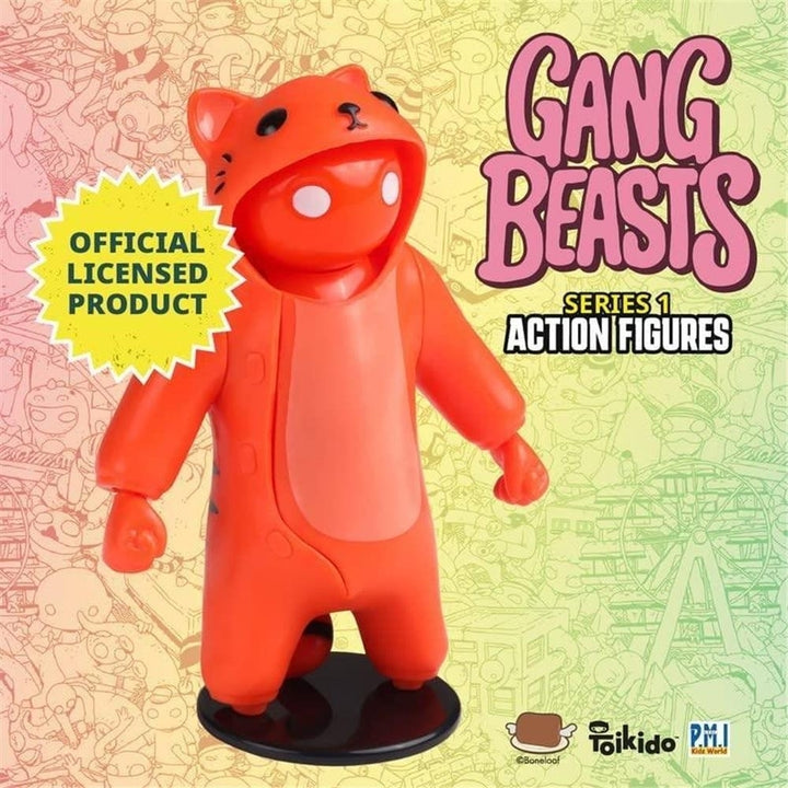 Gang Beasts Red Cat Costume Character Action Figure Video Game Fighter PMI International Image 6