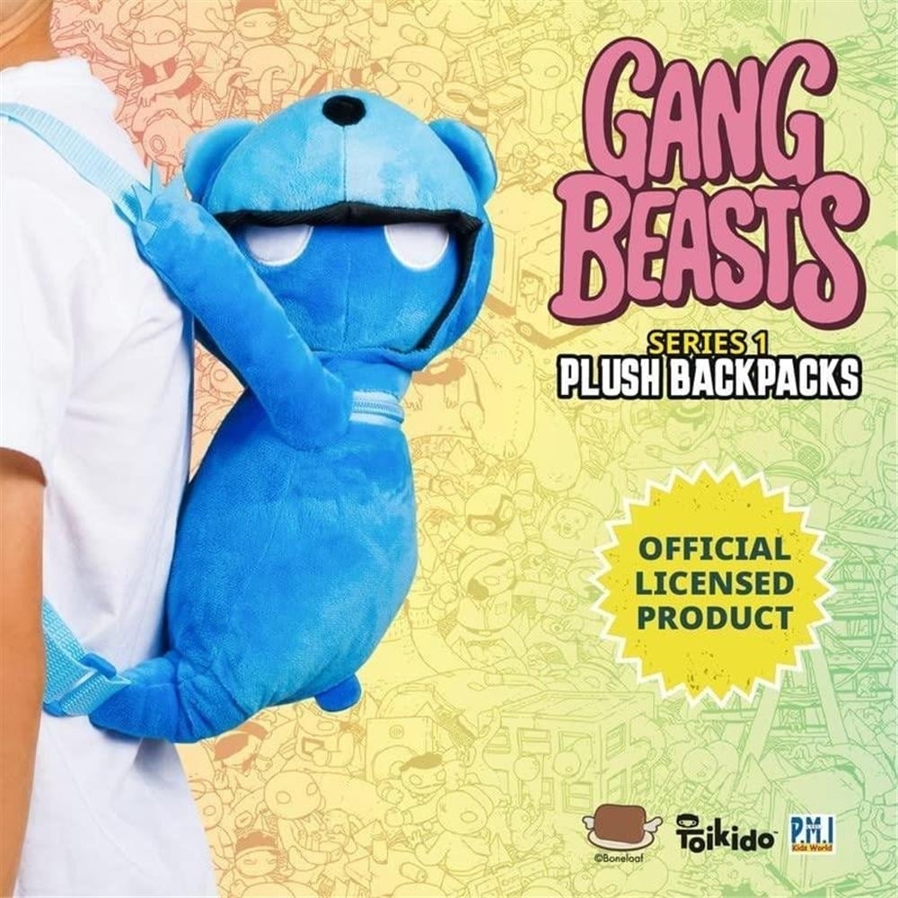Gang Beasts Blue Bear Plush Backpack School Bag Video Game Character PMI International Image 4