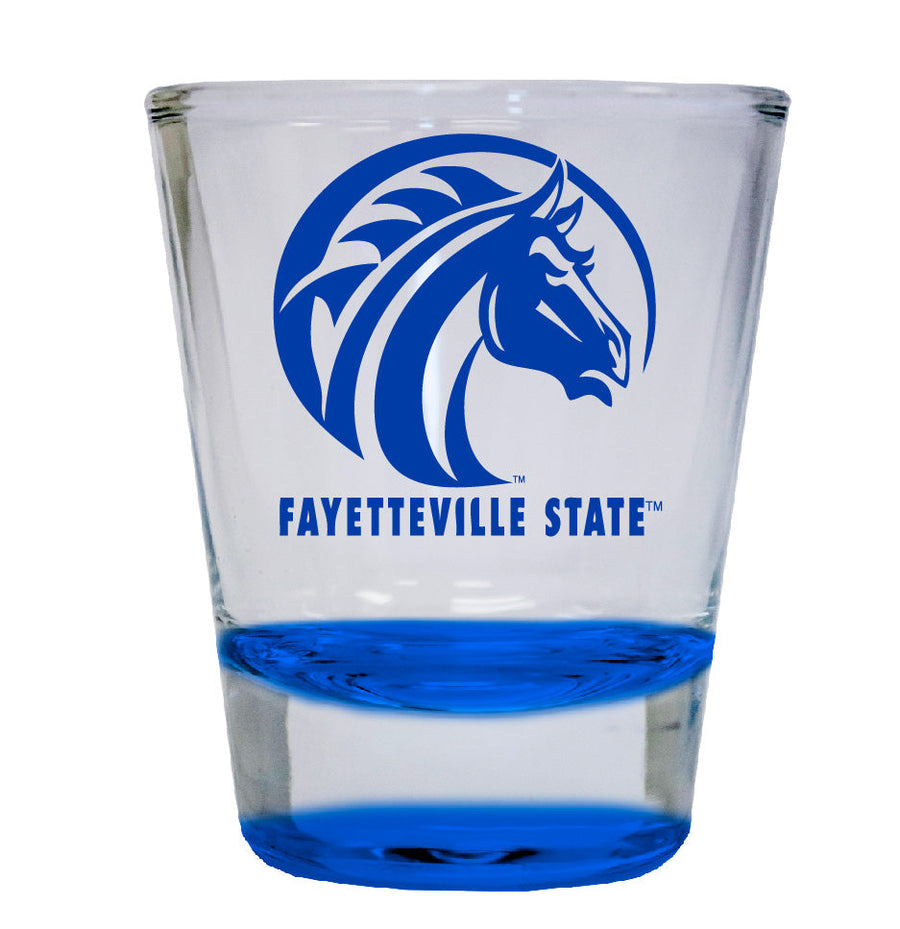 Fayetteville State University 2 ounce Color Etched Shot Glasses Image 1