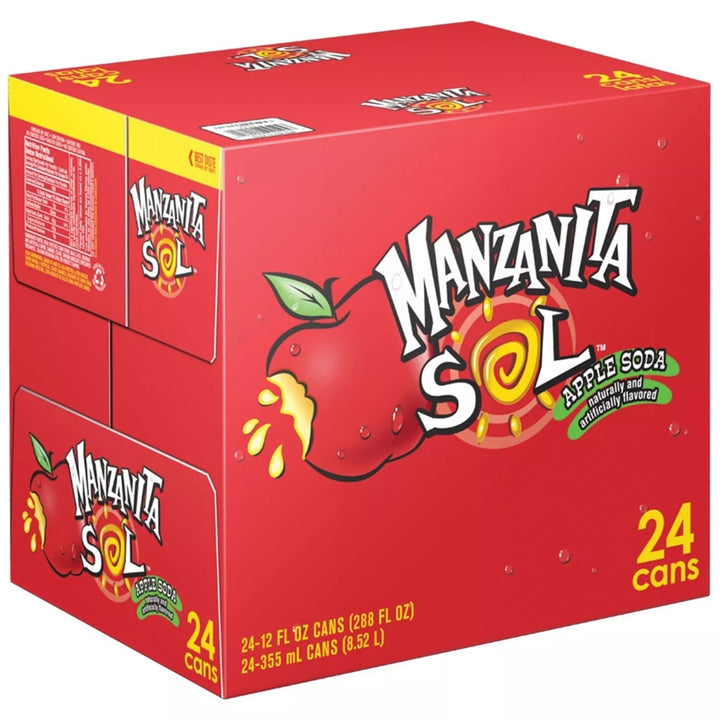Manzanita Sol Soda Apple, 12 Fluid Ounce (Pack of 24) Image 1