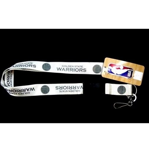 Golden State Warriors NBA White Glacier Lanyard Image 1