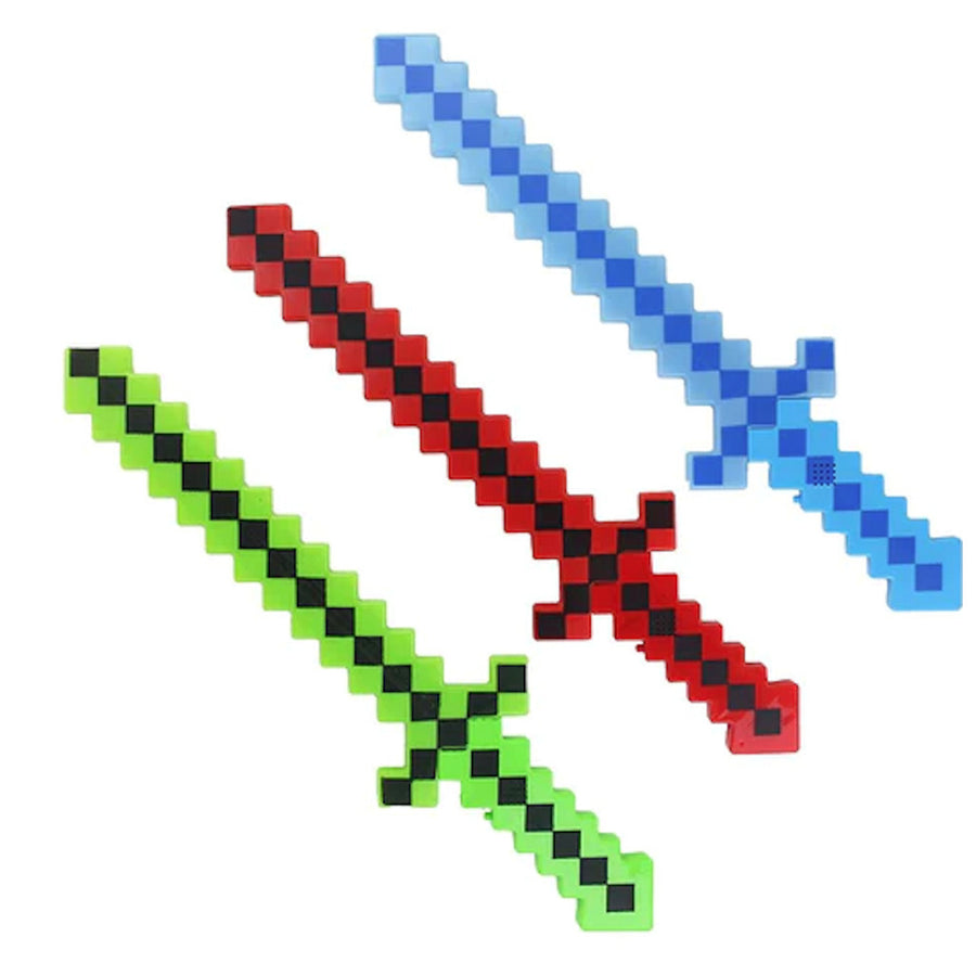 3 PACK 24" Light Up Pixel Sword flashing lights led LN327 toy Image 1