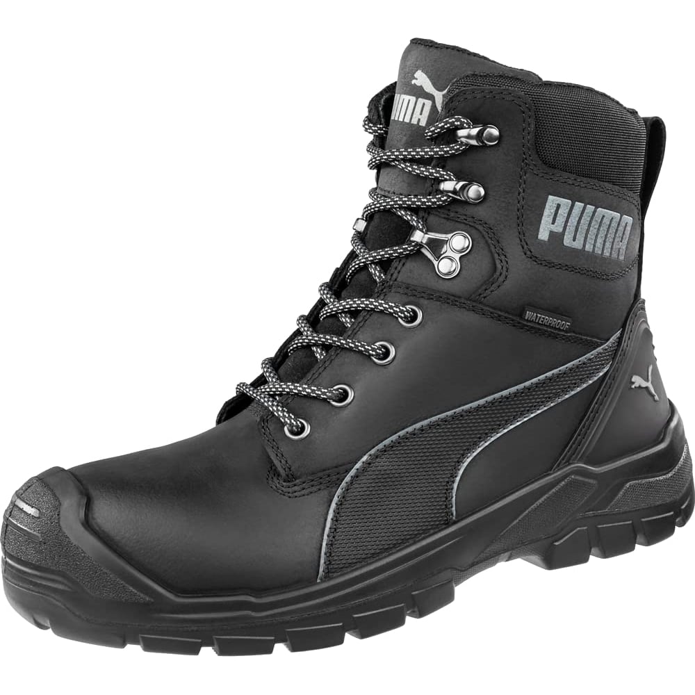 PUMA Safety Men's 7" Conquest CTX High Composite Toe Slip Resistant Waterproof Work Boot Black - 630735 ONE SIZE BLACK Image 1