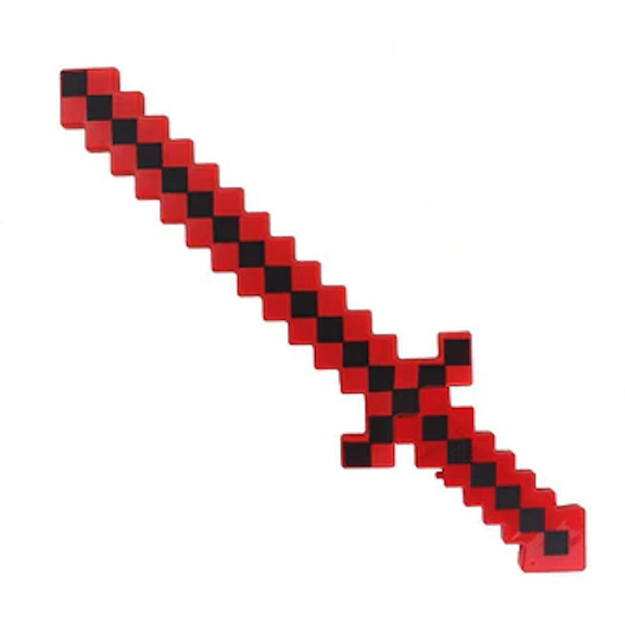 Red 24" Light Up Pixel Sword flashing lights led LN327 toy Image 1