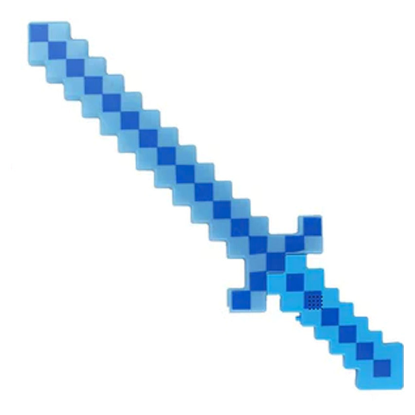 Blue 24" Light Up Pixel Sword flashing lights led LN327 toy Image 1