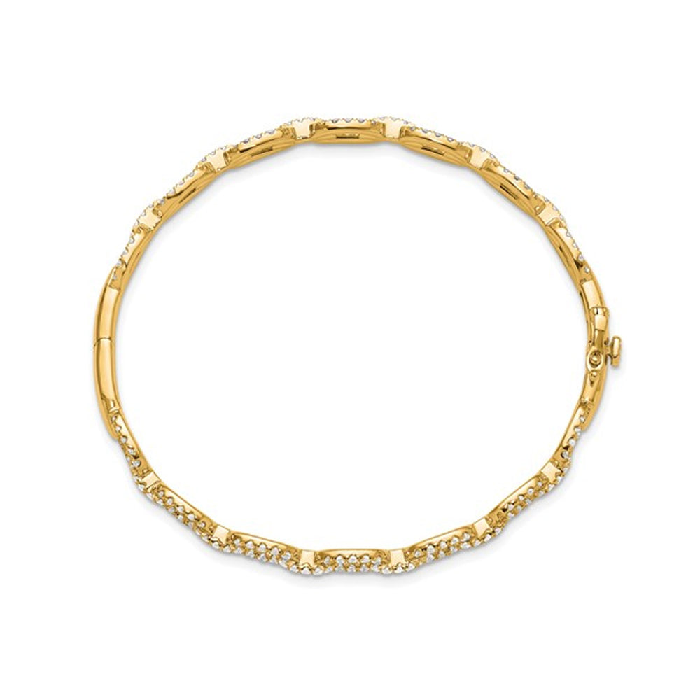 2.16 Carat (ctw VS2-SI1D-E) Lab-Grown Diamond Link Bracelet in 14K Yellow Gold Image 3