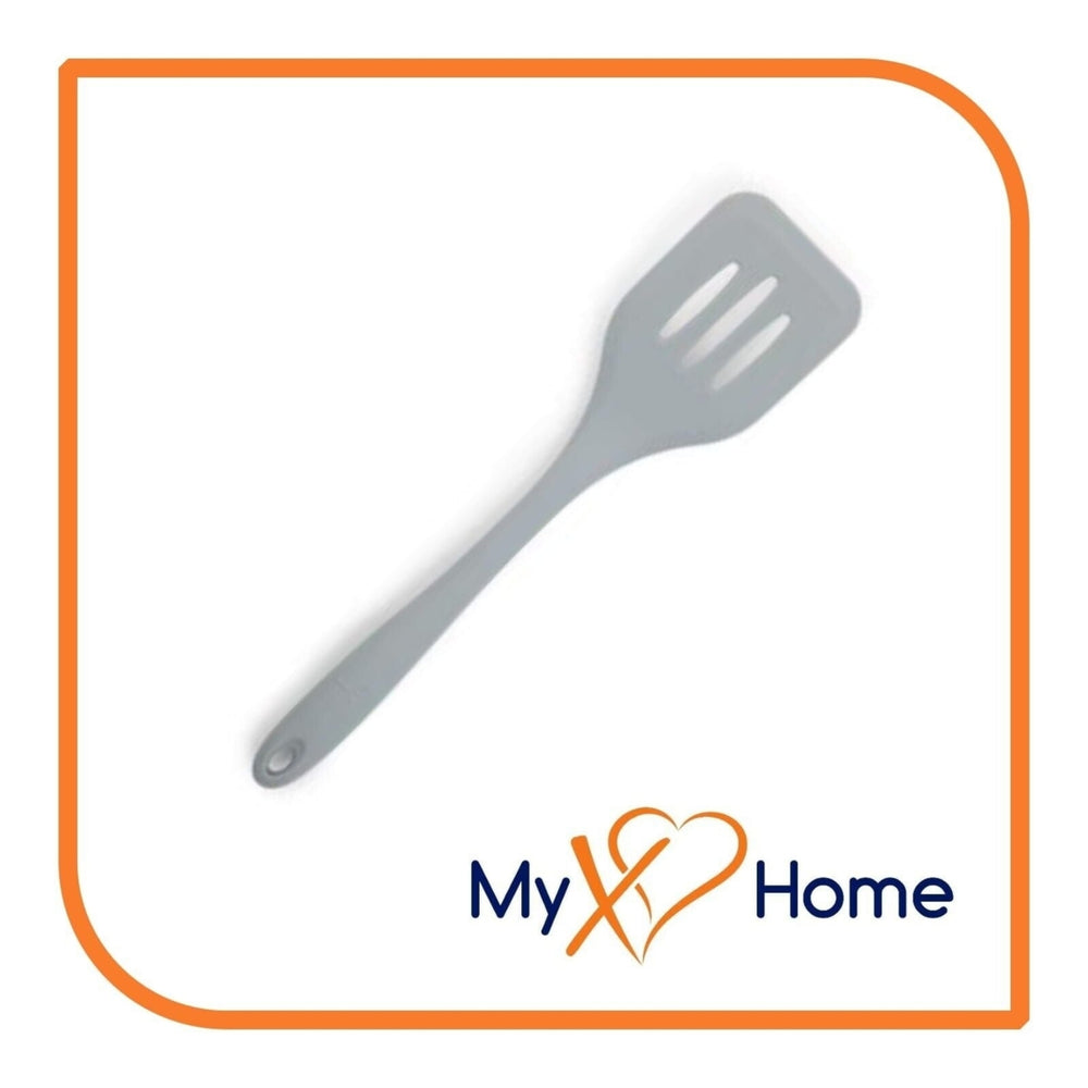 8" Gray Silicone Spatula and Slotted Turner Set by MyXOHome Image 2