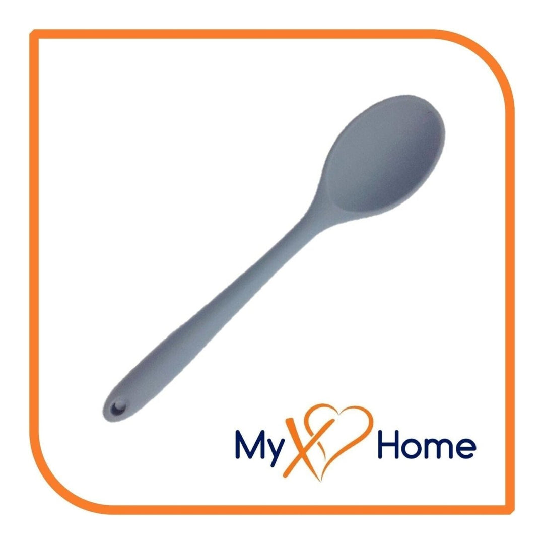 8" Gray Silicone Utensils - Set of 9 Kitchen Tools - by MyXOHome Image 3