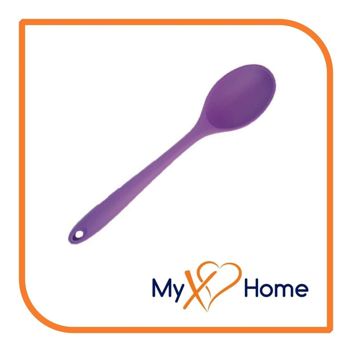 8" Purple Silicone SpoonSlotted SpoonSpatula and Slotted Turner Set - MyXOHome Image 4