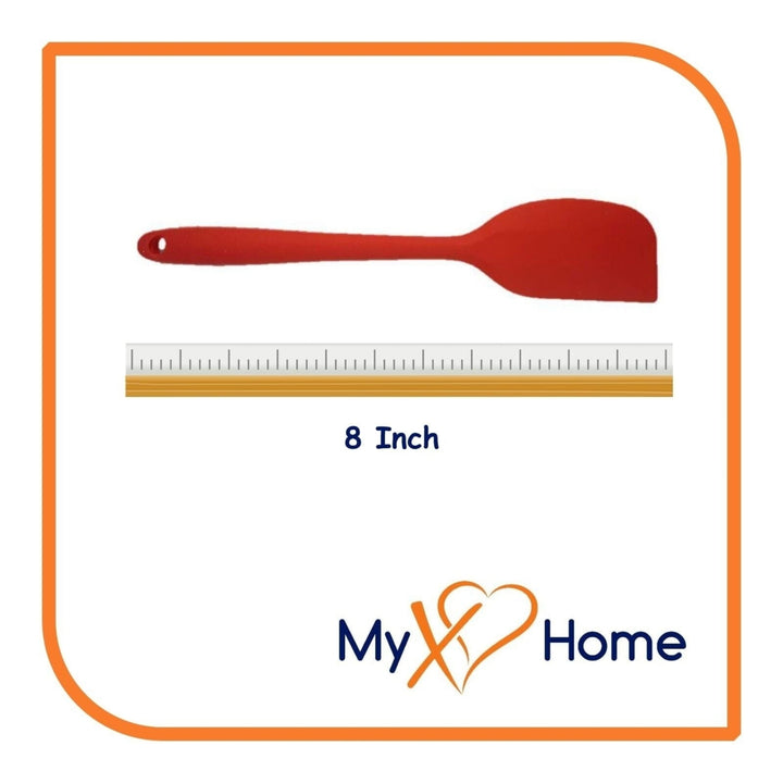 8" Red Silicone Spatula and Slotted Turner Set by MyXOHome Image 4