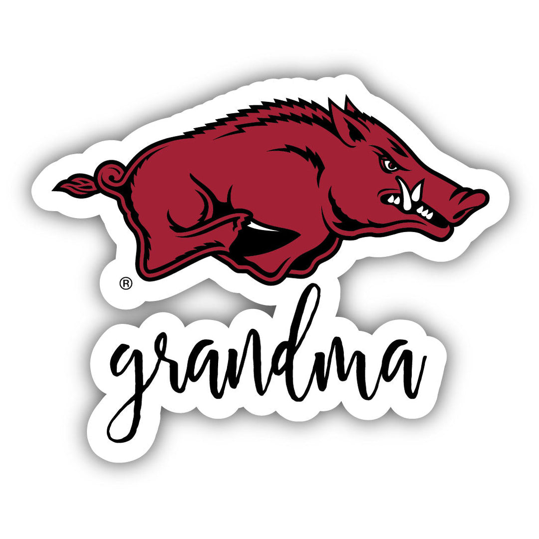 Arkansas Razorbacks 4 Inch Proud Grand Mom Die Cut Decal Image 1