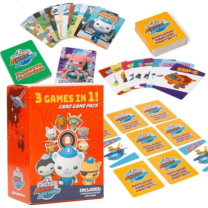Octonauts Kids Classic Card Game 3 pack Memory Go Fish Old Maid Bundle Mighty Mojo Image 1