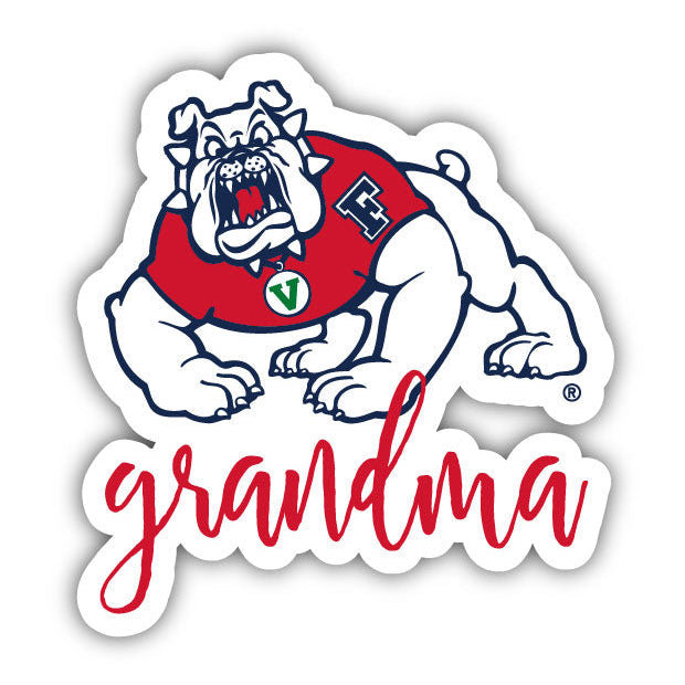 Fresno State Bulldogs 4 Inch Proud Grand Mom Die Cut Decal Image 1