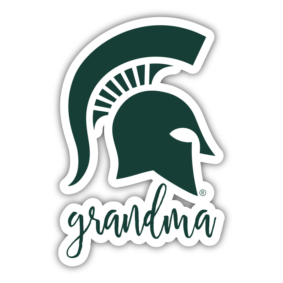 Michigan State Spartans 4 Inch Proud Grand Mom Die Cut Decal Image 1