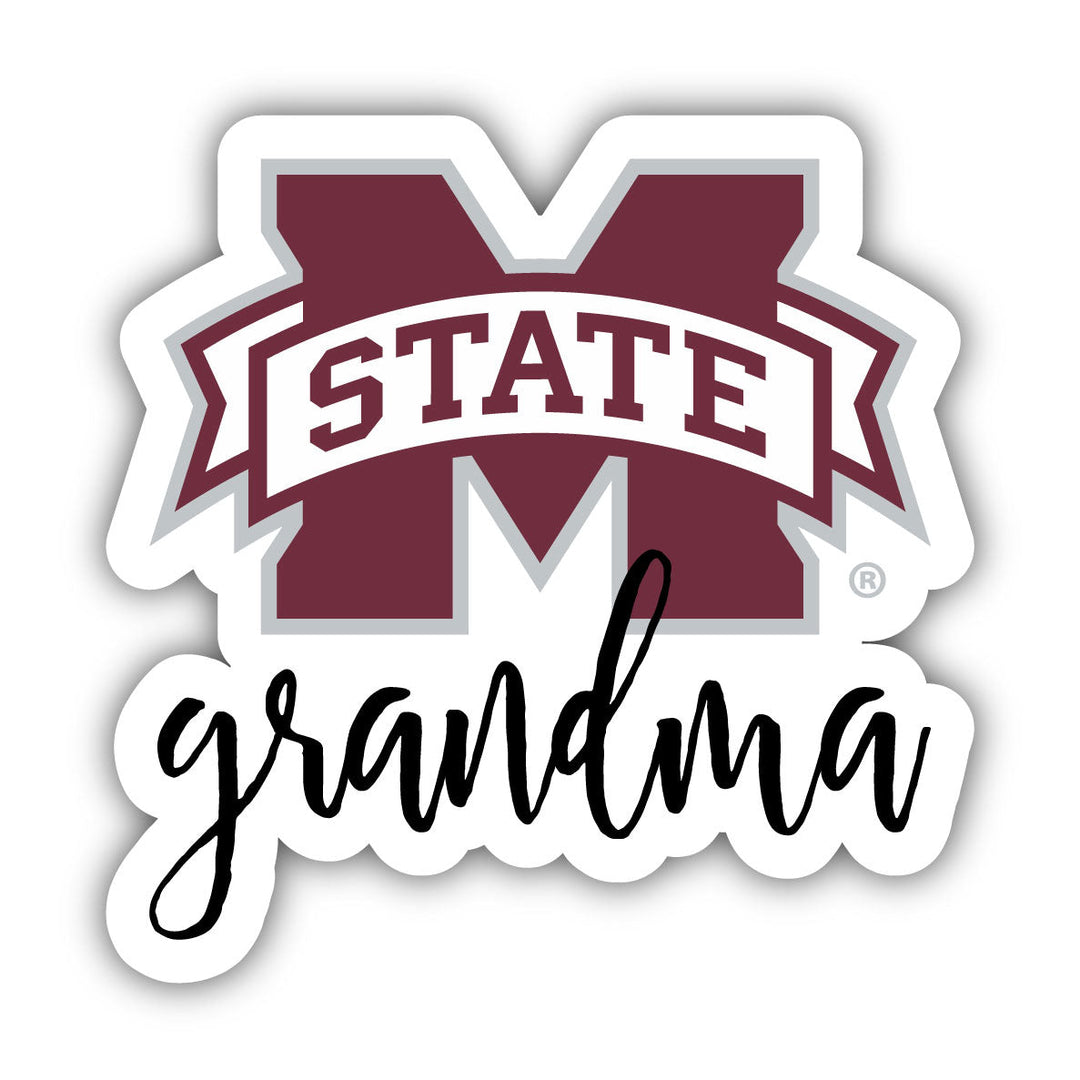 Mississippi State Bulldogs 4 Inch Proud Grand Mom Die Cut Decal Image 1